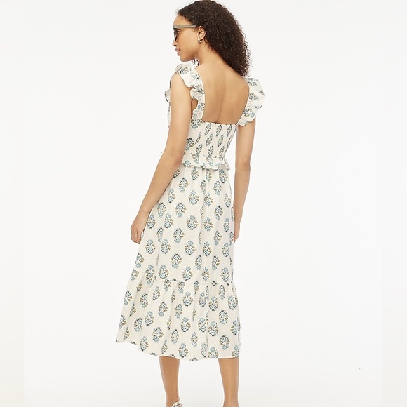 J crew ruffle midi dress size 8 brand new with tags!! - Picture 2 of 3